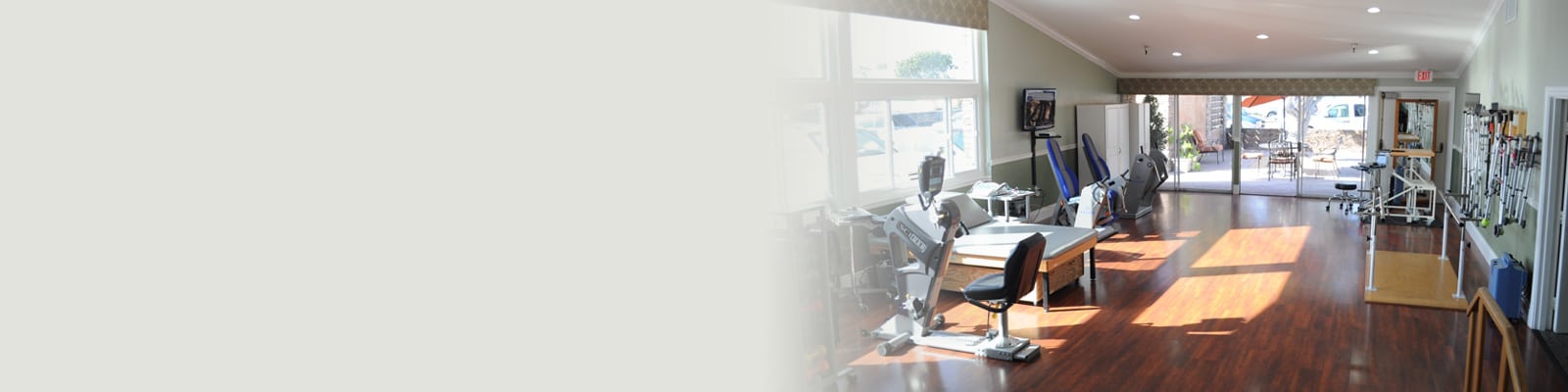 Rehab gym at the Huntington Valley facility